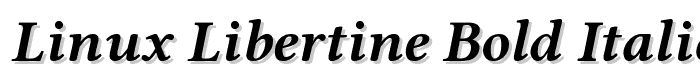Linux Libertine Bold Italic police